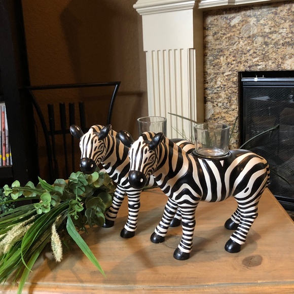 PartyLite Other - PartyLite African Inspiration Zebra Votive Candle Holders
